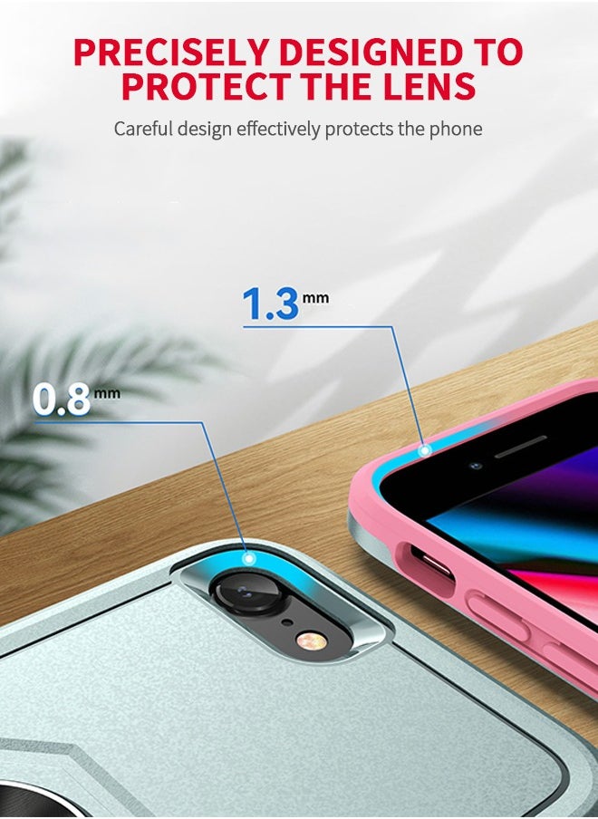 GROIC For iPhone SE 2022 Case (3rd Gen), iPhone SE 3 Case with Ring Kickstand Bracket  Shockproof Support Magnetic Car Mount Double Protection Case for iPhone SE2/7/8 4.7 Inch  - Image 3