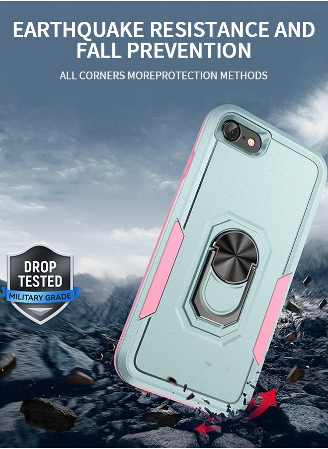 GROIC For iPhone SE 2022 Case (3rd Gen), iPhone SE 3 Case with Ring Kickstand Bracket  Shockproof Support Magnetic Car Mount Double Protection Case for iPhone SE2/7/8 4.7 Inch  - Image 2