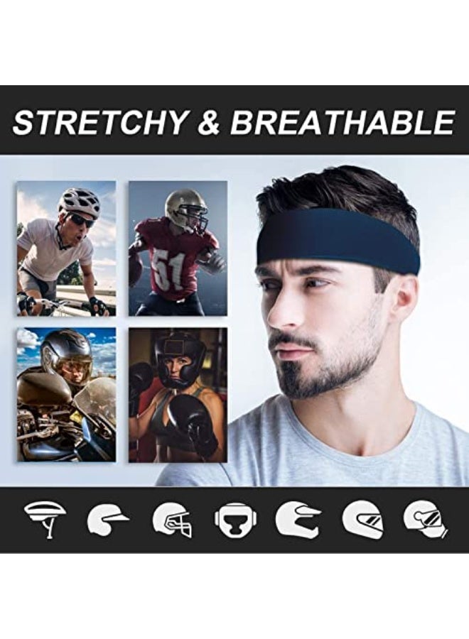 JZS Headband Mens Sports Sweatband Stretchy Moisture Wicking for Running, Cycling, Basketball, Yoga, Fitness Workout for Men and Women(3 Pack) - Image 4