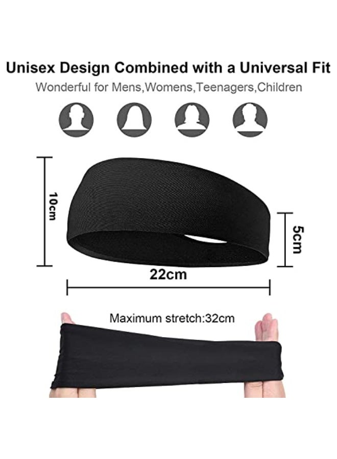 JZS Headband Mens Sports Sweatband Stretchy Moisture Wicking for Running, Cycling, Basketball, Yoga, Fitness Workout for Men and Women(3 Pack) - Image 3