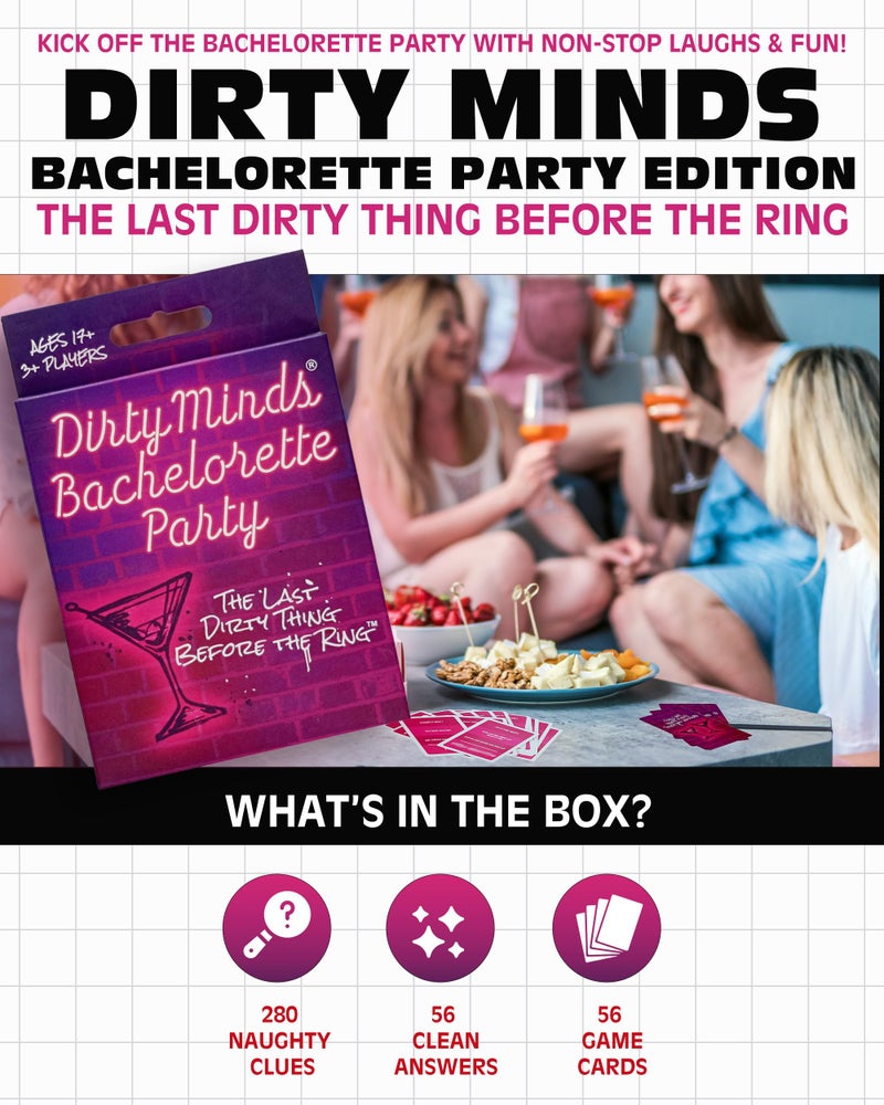 TDC Games Travel Dirty Minds Bachelorette Party Card Game, Ultimate Bachelorette Party Games, The Girl's Night Party Game - Image 2