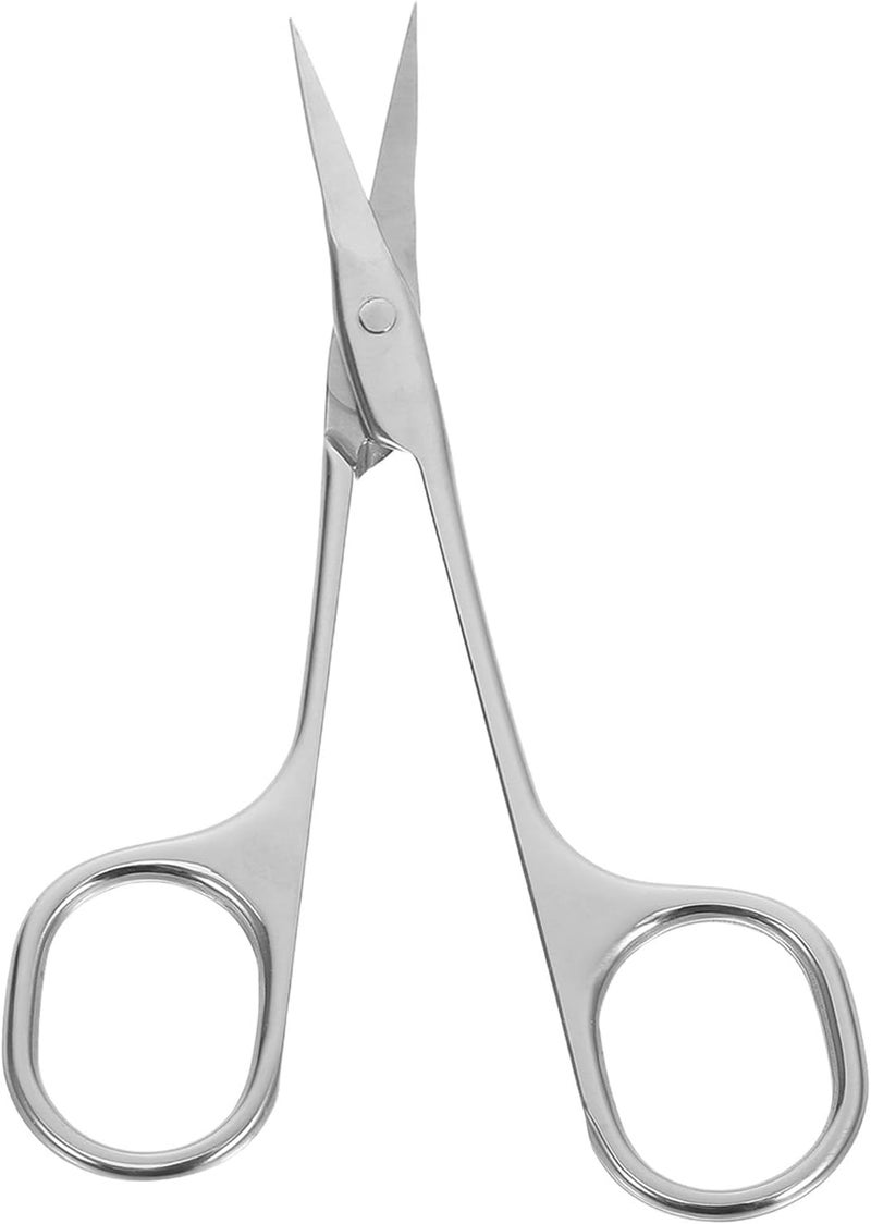 Ciieeo Stainless Steel Eyebrow Trimming Scissors Facial Hair Grooming Small Precision Beard Shears Compact Design for Travel and Personal Care - Image 1