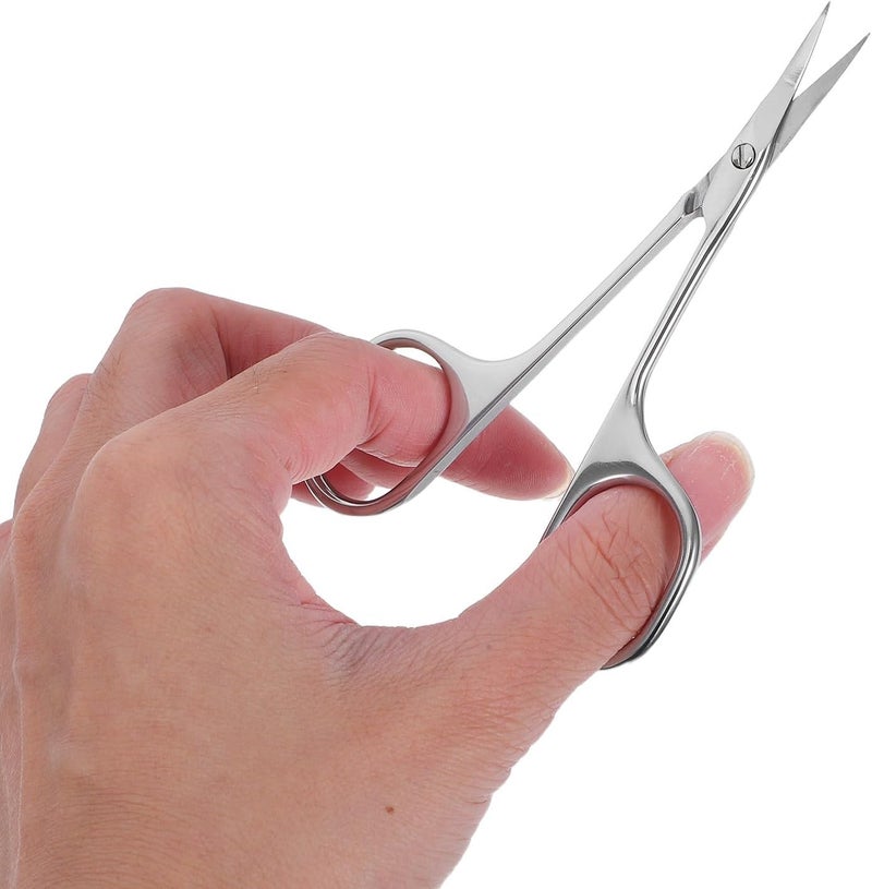Ciieeo Stainless Steel Eyebrow Trimming Scissors Facial Hair Grooming Small Precision Beard Shears Compact Design for Travel and Personal Care - Image 4