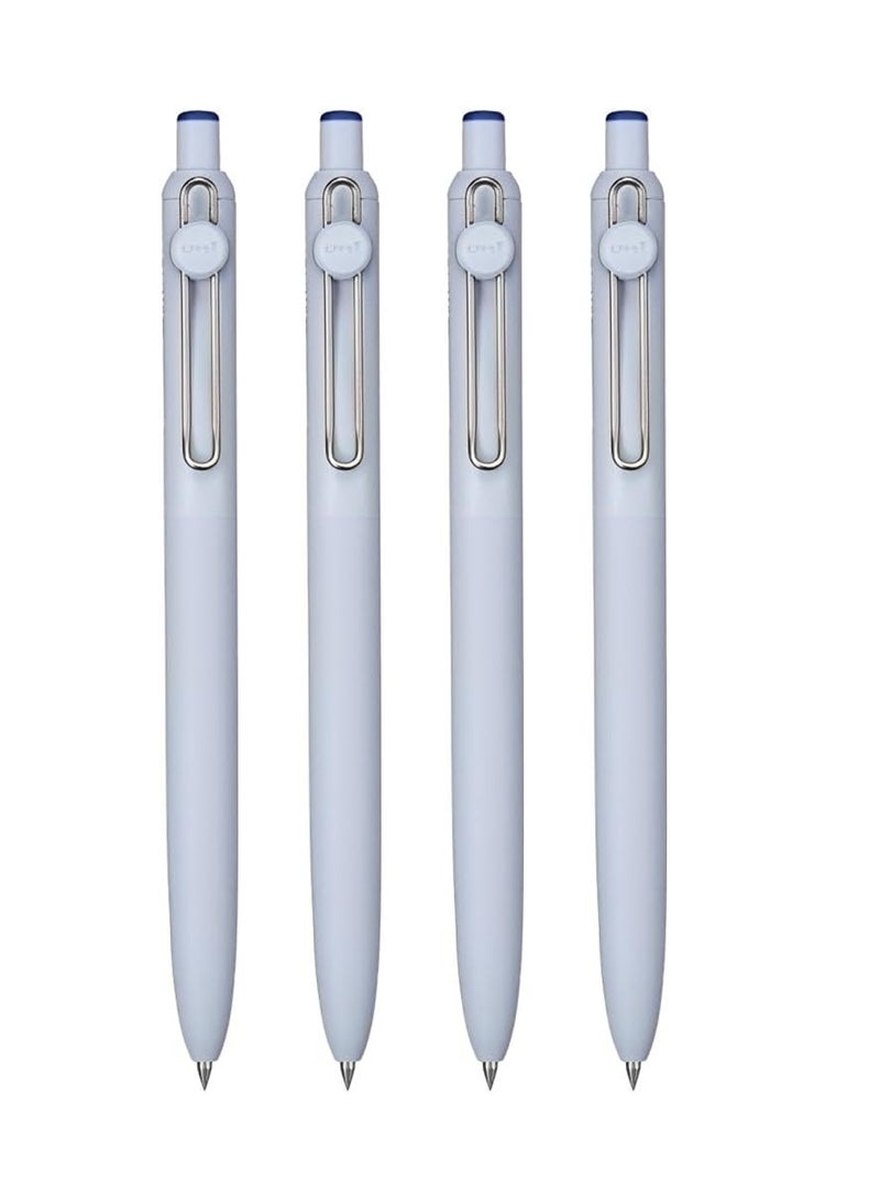 Uniball 4-Piece Zento Retractable Rollerball Pen 0.7mm Tip Blue Ink White Barrel - Image 1