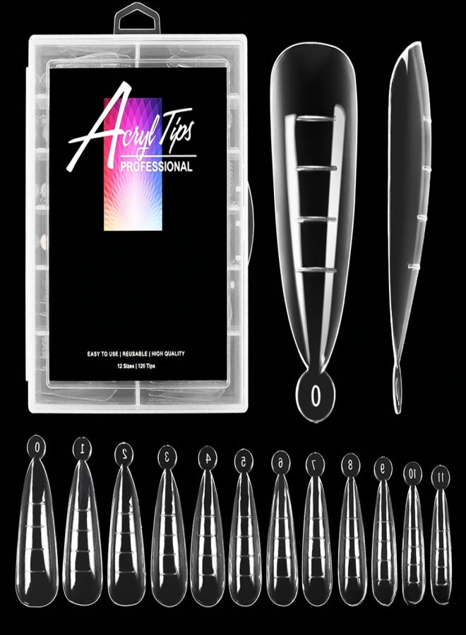 DOUBORQ 120Pcs Nail Tips with Scale Crystal False Nails for Nail Extension Home Salon Manicure Use - Image 1