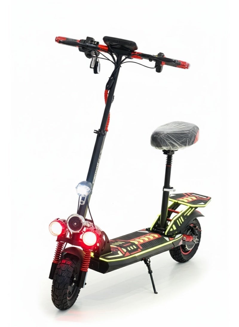 ROHAN WINGS E Scooter for Adults Rohan Wings S1(KT6A new version), Powerful Motor, 48V 13AH LT Battery, 35-40km Range, with RGB lights on skate board and Mud guards, Foldable, Display Meter, Bluetooth Speaker, Helmet, Safety Belt, Mobile Holder, Pump, Tool Kit - Image 2