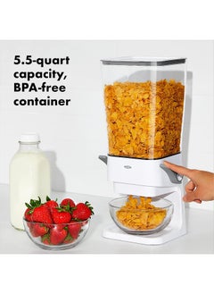 OXO OXO Good Grips Countertop Cereal Dispenser, Clear/White  - Image 3