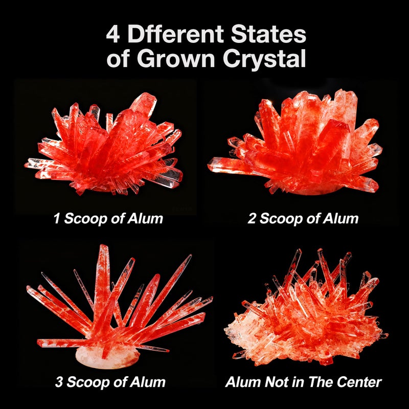 BenBen Crystal Growing Kit for Kids, Grow 6 Crystals with Light Up Display Stand, Educational STEM Toys for Girls and Boys, Science Kit for Kids Age 8-14, Birthday Gifts Science Experiments - Image 3
