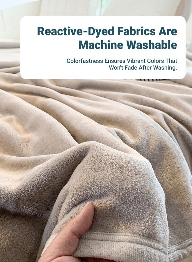 بطانية خفيفة الوزن، 1000 جرام، بطانية فائقة النعومة لجميع الفصول، بطانية للفراش والأريكة، رمادية 150 × 200 سم - Image 1