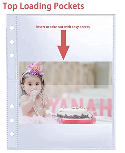 WITHYU 30 Pack 120 Pockets 3.5x5 Photocard Sleeves for 6 Ring A5 Binder, Ultra-Clear Sleeves, Double-Sided 2 Pocket Pages, Top Loading Sheet Protector for Photos, Postcards, Seed Packets - Image 5
