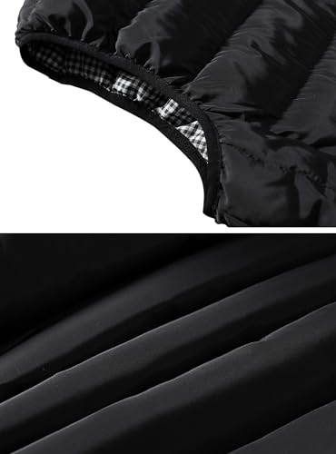 Vcansion Men's Outdoor Casual Stand Collar Vest Padded Jacket Coat Vest Coffee M - Image 2