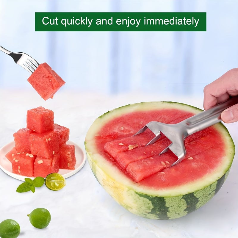 Silver Watermelon Slicer Heavy Duty 430 Stainless Steel Fruit Dipper - Image 5