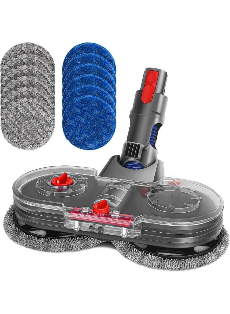 YOUWE7 رأس ممسحة YOUWE7 لمكنسة دايسون الكهربائية V15 V11 V10 V8 V7، ملحق ممسحة كهربائية مع خزان مياه قابل للفصل و12 وسادة ممسحة قابلة لإعادة الاستخدام - Image 1