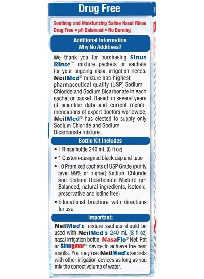 NeilMed Sinus Rinse Starter Kit(1 bottle+10 sachets) - Image 2
