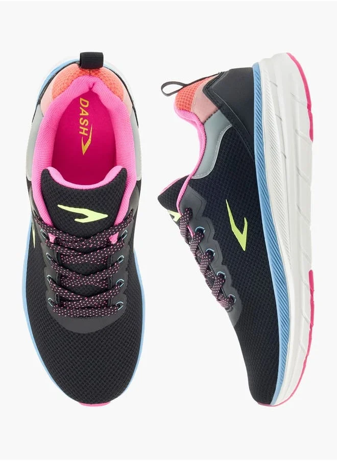 داش Women Colourblock Sports Shoes with Lace-Up Closure