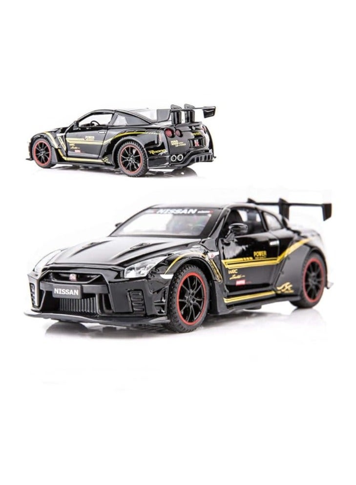 general 1/32 Nissan GTR R35 Supra Racing Model Toy Car Metal Pull Back Die Cast Car With Open 6 Doors & Sound Lights, Kids Gift Toys - Image 2