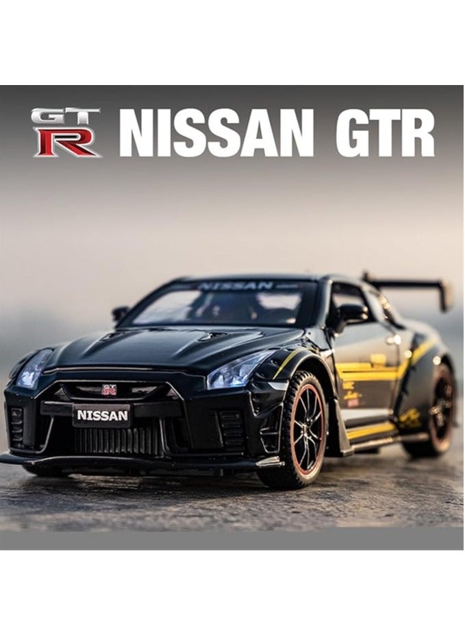 general 1/32 Nissan GTR R35 Supra Racing Model Toy Car Metal Pull Back Die Cast Car With Open 6 Doors & Sound Lights, Kids Gift Toys - Image 4