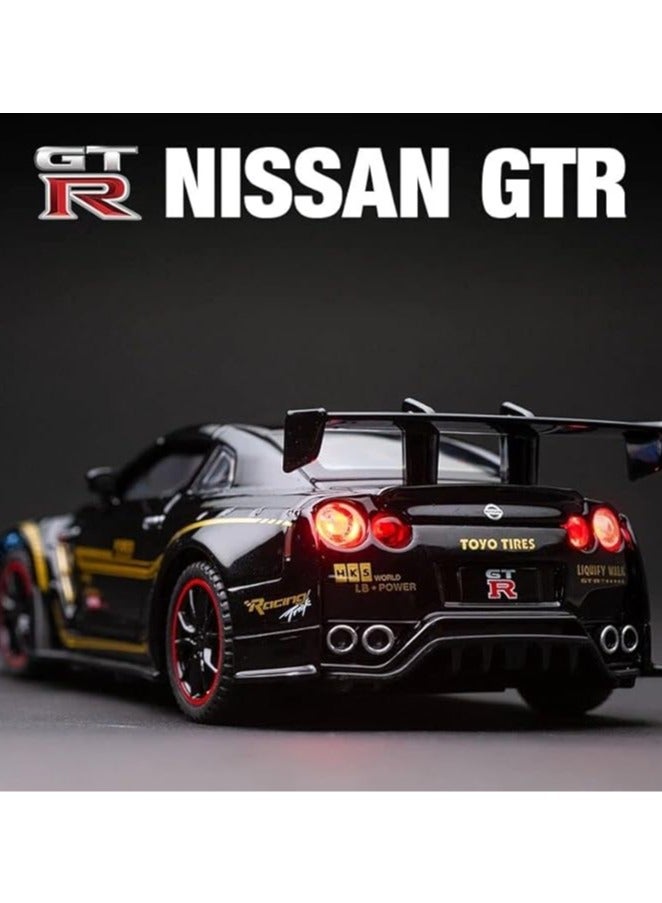 general 1/32 Nissan GTR R35 Supra Racing Model Toy Car Metal Pull Back Die Cast Car With Open 6 Doors & Sound Lights, Kids Gift Toys - Image 5