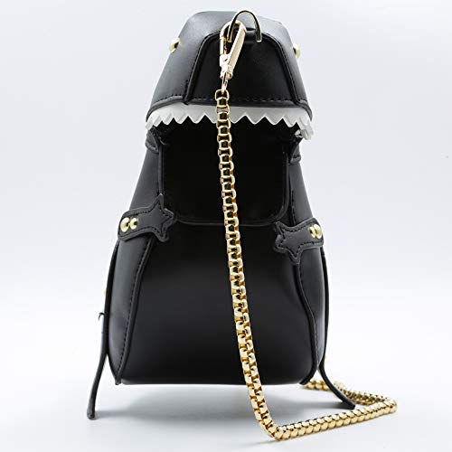 QiMing Dinosaur Shoulder Purses,PU Rivet Tyrannosaurus Rex CrossBody Bag for Girl Women(Black) - Image 3