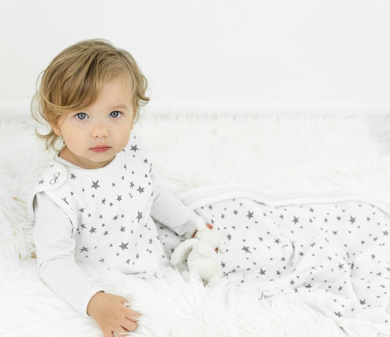 وولينو Toddler Sleeping Sack, 4 Season, Merino Wool and Organic Cotton, Baby Sleep Bag, 2-4 Years, Stars - Image 3