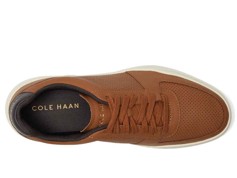 COLE HAAN حذاء كول هان للرجال غراند كروس كورت العصري المثقوب، جلد بني بريطاني/عاجي، 10.5-م أمريكي - Image 3