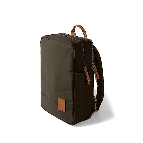DailyObjects 9 to 9 Everyday Casual Laptop Backpack (16L) Fits Upto 15" Laptop | Unisex Shoulder Travel Bag | Durable Canvas Material | Zippered Compartment with Slip Pockets | Trolley Sleeve - Image 3