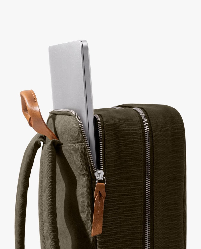 DailyObjects 9 to 9 Everyday Casual Laptop Backpack (16L) Fits Upto 15" Laptop | Unisex Shoulder Travel Bag | Durable Canvas Material | Zippered Compartment with Slip Pockets | Trolley Sleeve - Image 5