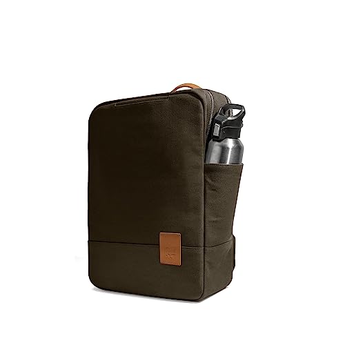 DailyObjects 9 to 9 Everyday Casual Laptop Backpack (16L) Fits Upto 15" Laptop | Unisex Shoulder Travel Bag | Durable Canvas Material | Zippered Compartment with Slip Pockets | Trolley Sleeve - Image 4