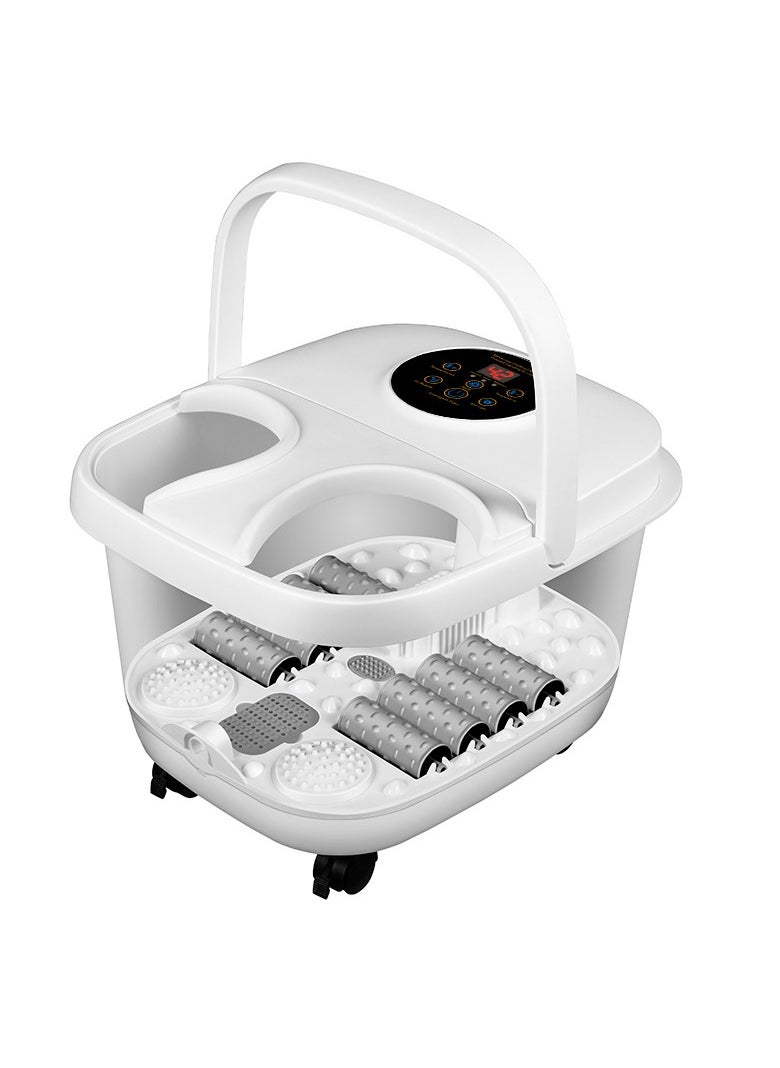 XiuWoo Portable Household Heated Foot Bath Tub with Adjustable Temperature Massage Foot Bath with Handle  - Image 1