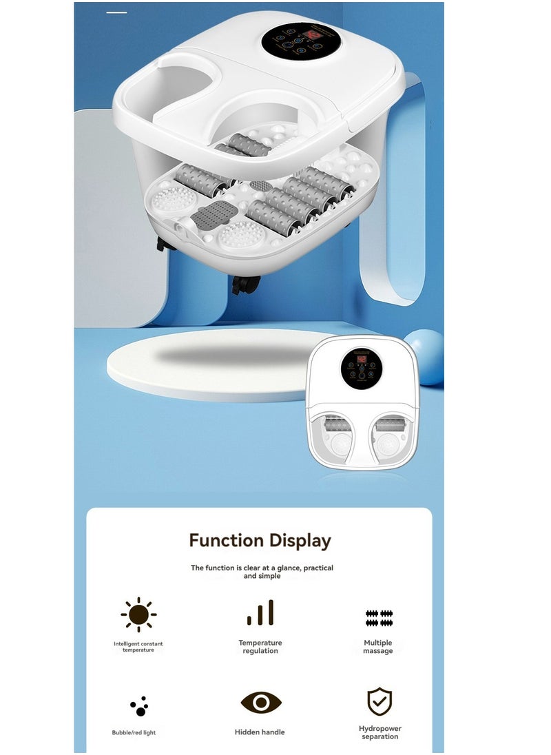 XiuWoo Portable Household Heated Foot Bath Tub with Adjustable Temperature Massage Foot Bath with Handle  - Image 2