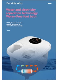 XiuWoo Portable Household Heated Foot Bath Tub with Adjustable Temperature Massage Foot Bath with Handle  - Image 3