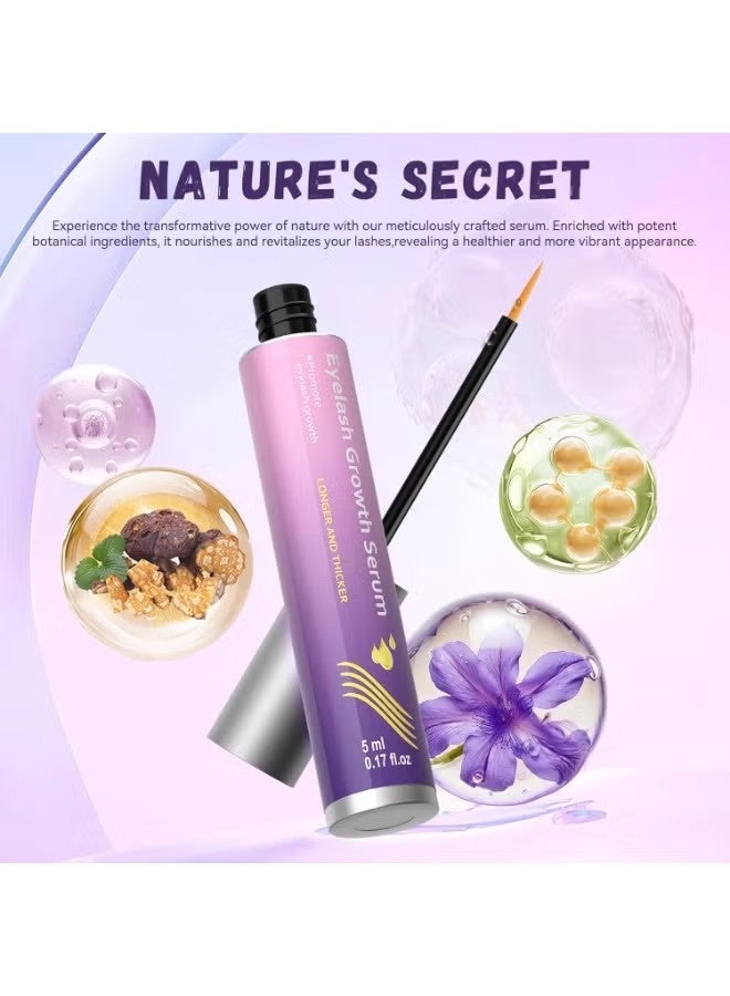 Vxzit Lash Serum Natural & Vegan Eyelash Growth Serum for Longer, Thicker, Fuller Lashes Nourishing & Conditioning Formula Safe for Sensitive Eyes - 5ml - Image 4