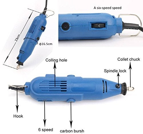 ISC ISC 252 Pcs Electric Rotary Die Grinder Tool kit with Flexible Shaft Rotary Tool 3 mm - Image 2