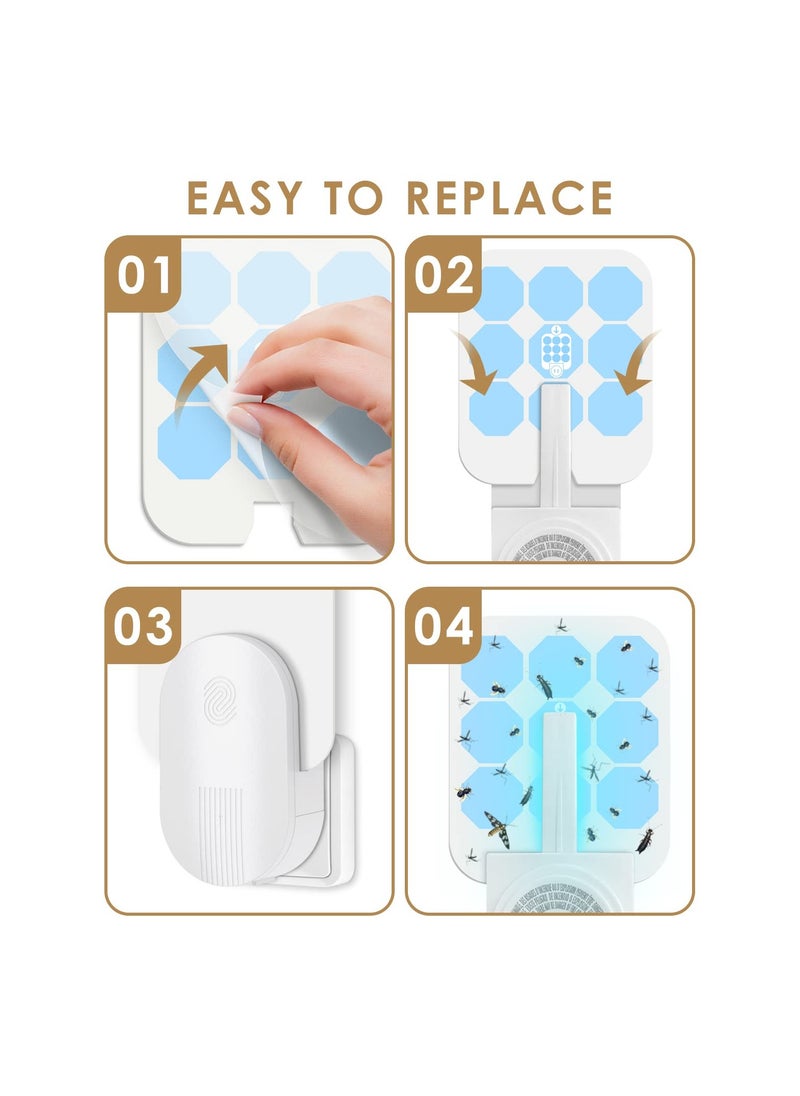 Generic Refill Sticky Cards for Safer Home SH502 & Dynatrap DT3005W - 8 Pack Replacement Glue Boards for Indoor Use, Compatible with Safer Home Plug-In Devices.  - Image 2