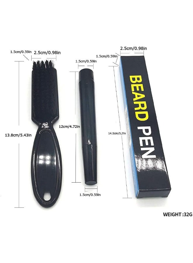 قلم تعبئة اللحية 1 قطعة مقاوم للماء والعرق تغطية طويلة الأمد مع 1 فرشاة مناسب للرجال لمظهر طبيعي للحية والحواجب - Image 4