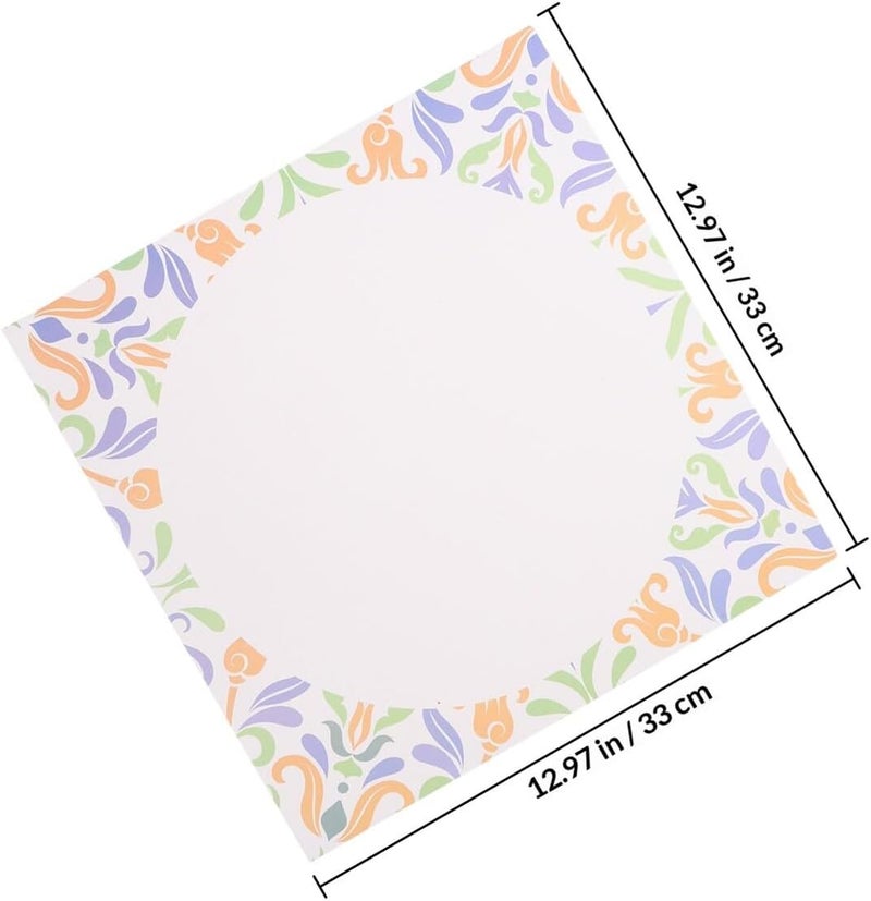 مجموعة ABOOFAN من 15 ورقة خط زخرفية بيضاء مزينة بالدانتيل، وزنها 230 جرامًا، مناسبة للرسم ��لمهني ورسم الألوان المائية ومستلزمات الحرف اليدوية. - Image 2