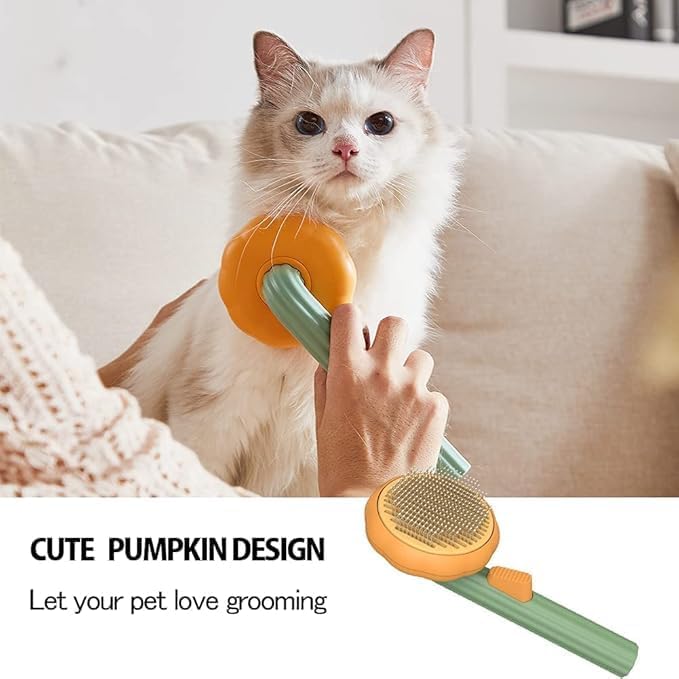 ISTORE 2 in1 Self Cleaning Dog Comb & Cat Comb Pet Hair Remover Grooming Comb Gently Massage the Pets with Switch & PAIN Deshedding Tangle-Free Easy Clean Pet Comb - Image 2