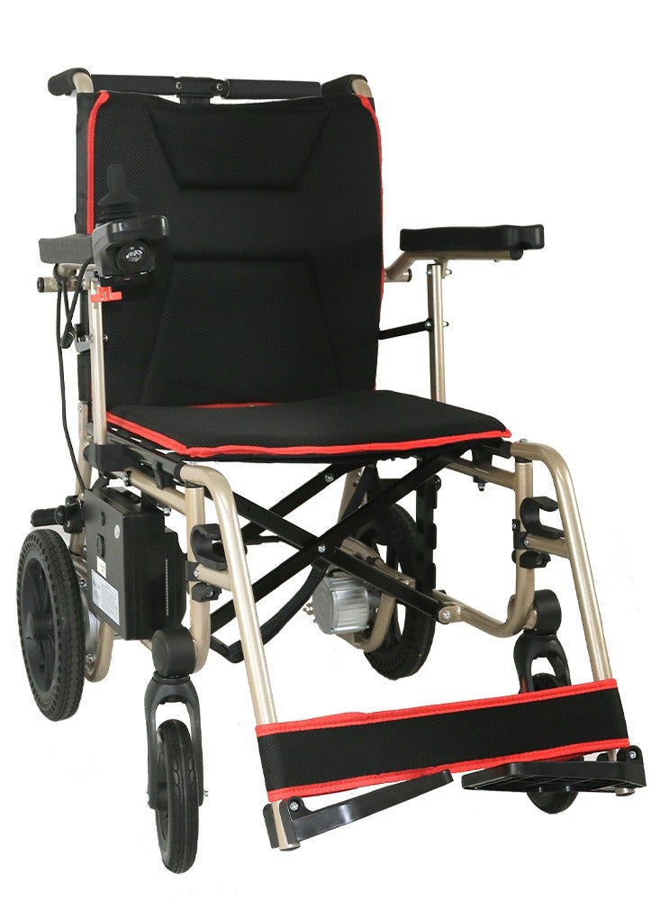Cool Baby Golden Electric Chair For The Elderly Elderly Mobility Scooter Foldable Portable Electric Four-wheeled Mobility Scooter - Image 1