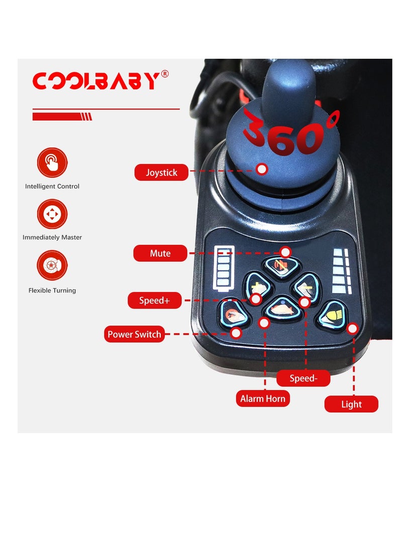 Cool Baby Golden Electric Chair For The Elderly Elderly Mobility Scooter Foldable Portable Electric Four-wheeled Mobility Scooter - Image 3