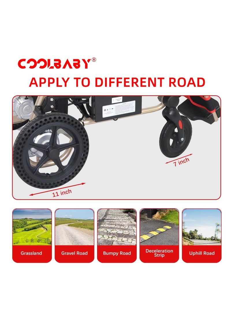 Cool Baby Golden Electric Chair For The Elderly Elderly Mobility Scooter Foldable Portable Electric Four-wheeled Mobility Scooter - Image 4