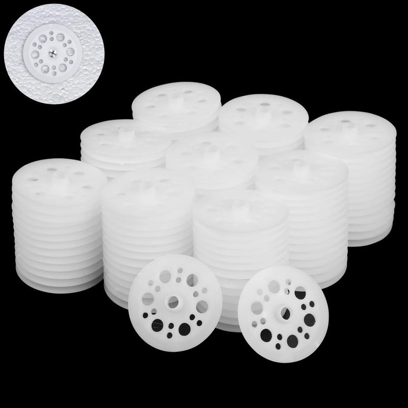 200-Pack 1.81 Plastic Washers, Polypropylene Load-Spreading Washers for Foam Insulation Panels, Screw Fastening Support - Image 1