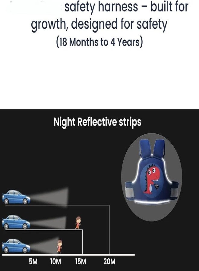 Laee cute Adorable Baby Carrier Backpack with Tiger Design, Red and Blue, Adjustable Safety Belt, Mesh Ventilation Panels (Blue) - Image 4