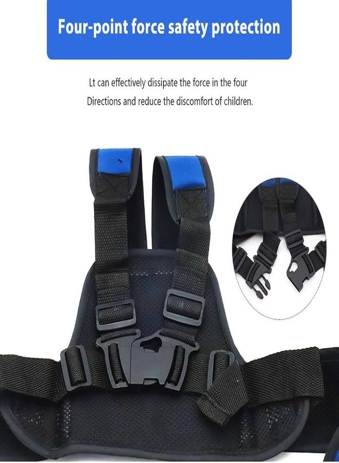 Laee cute Adorable Baby Carrier Backpack with Tiger Design, Red and Blue, Adjustable Safety Belt, Mesh Ventilation Panels (Blue) - Image 2