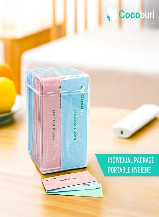 COCOBURI Dental Floss Adult Floss Picks Single Individually Packaged Ultra-Fine Adult Floss no Breakage Portable Individual Packaging 100 Count (Pack of 2 - Image 4