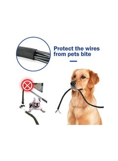 JOTO 26ft - 1/2 inch Cord Protector Wire Loom Tubing Cable Sleeve, Braided Cable Sleeve Split Sleeving Cord Management System for TV Computer Home Theater Office, Protect Pet From Chewing Cords –Black  - Image 4