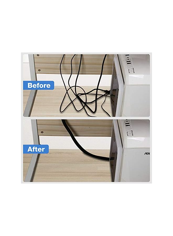 JOTO 26ft - 1/2 inch Cord Protector Wire Loom Tubing Cable Sleeve, Braided Cable Sleeve Split Sleeving Cord Management System for TV Computer Home Theater Office, Protect Pet From Chewing Cords –Black - Image 3