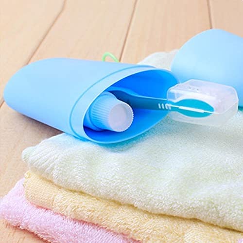 PLUMAZE All-in-One Portable Toothbrush Case, Dental Hygiene Kit for Travel Toothbrush, Tongue Cleaner, Toothpaste Holder Case with Travel-Friendly Storage Box (2 Pcs) - Image 3