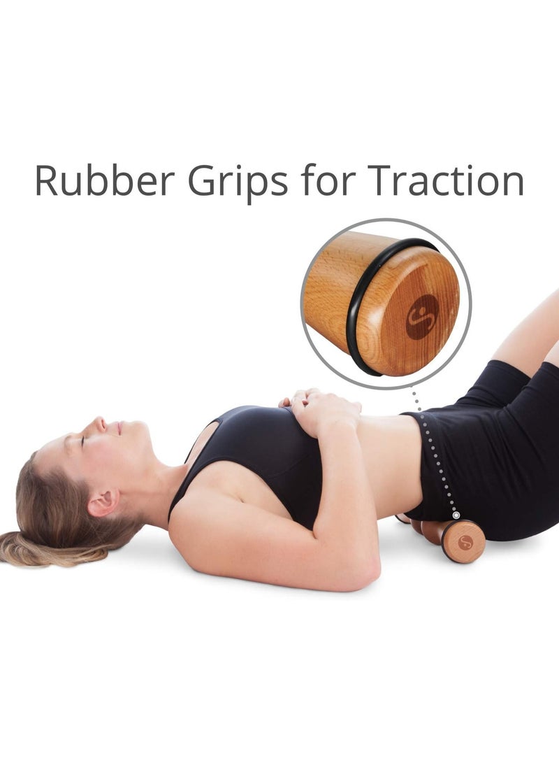 Body Back Wood Back Roller, Spine Stretcher & Aligner, Ma Roller, Back Cracker for Back Pain Relief and Muscle Recovery, Manual Back Massager, Wood Therapy Massage Tool (15 inch) - Image 2