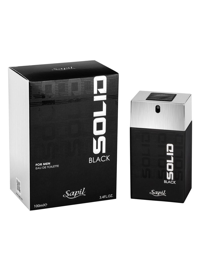 sapil Solid Black for Men Perfume, 100ml  - Image 1