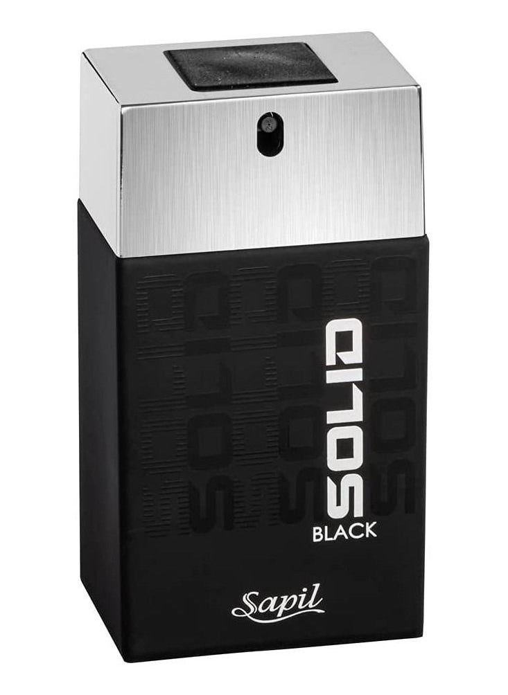 sapil Solid Black for Men Perfume, 100ml  - Image 2